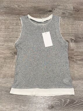 NWT ZARA HEATHER GREY LAYERED EFFECTS TANK TOP M